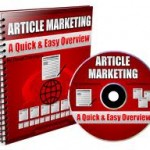 Article marketing should definitely be a part of your small business marketing ideas roster.