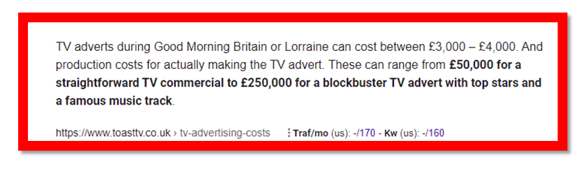 Advertising costs