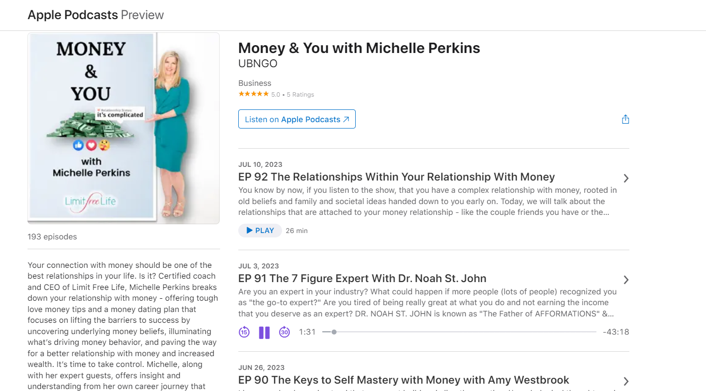 Michelle Perkins Podcast Host