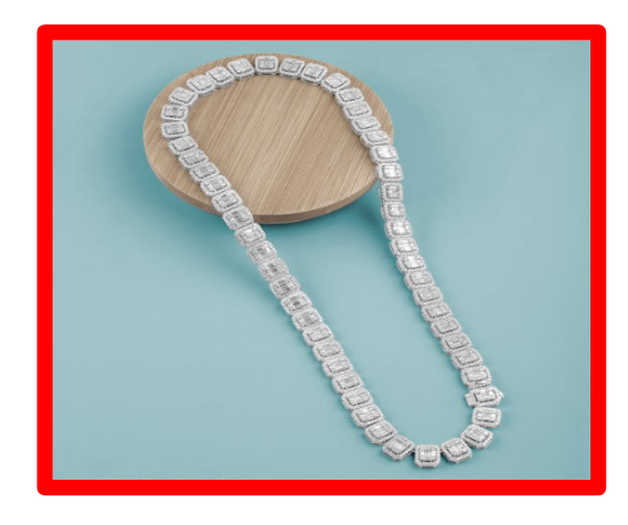 A picture of a diamond studded necklace