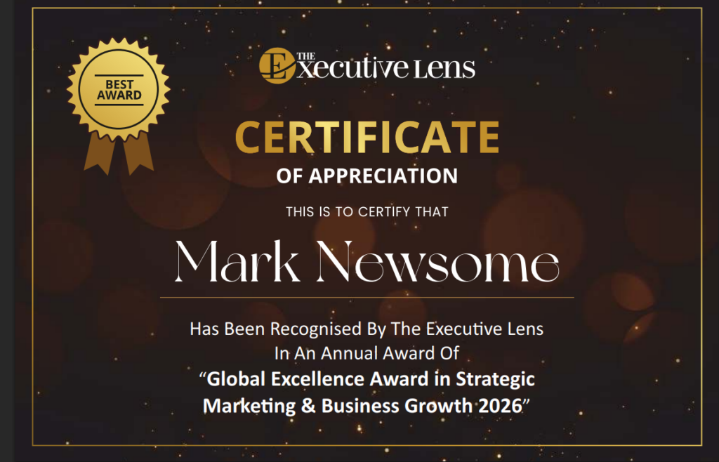 A screenshoyt image of a performance badge. Awarded to Mark Newsome