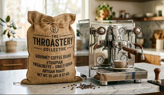 A screenshot of a gourmet bag of coffee