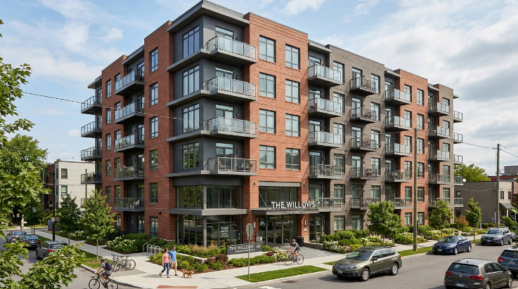 A screenshot image of a sixty unit apartment building