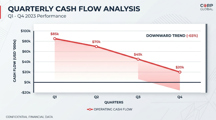 A screenshot image of a chart going downward