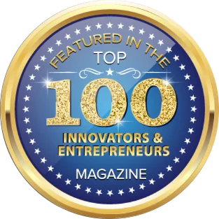 the top 100 magazine emblem